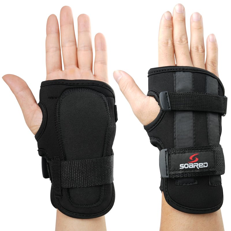 Soared Wrist Guards for Snowboarding Skateboarding, Adjustable Durable Protective Gear with Splint Support for Adults
