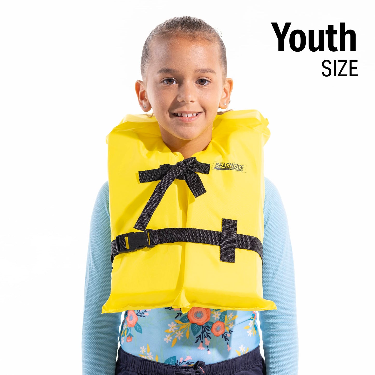 SEACHOICE 86060 Life Vest, Type II Personal Flotation Device â€“ Yellow â€“ Youth