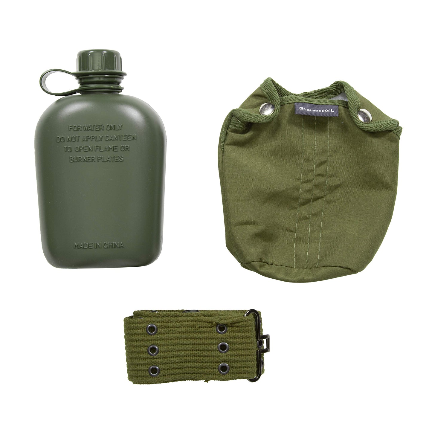 Stansport G.I. Style Canteen, Cover & Belt (336)