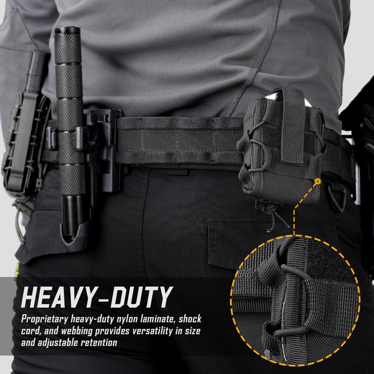 Molle Handcuff Holster, Handcuff Pouch for Duty Belt/Police Vest