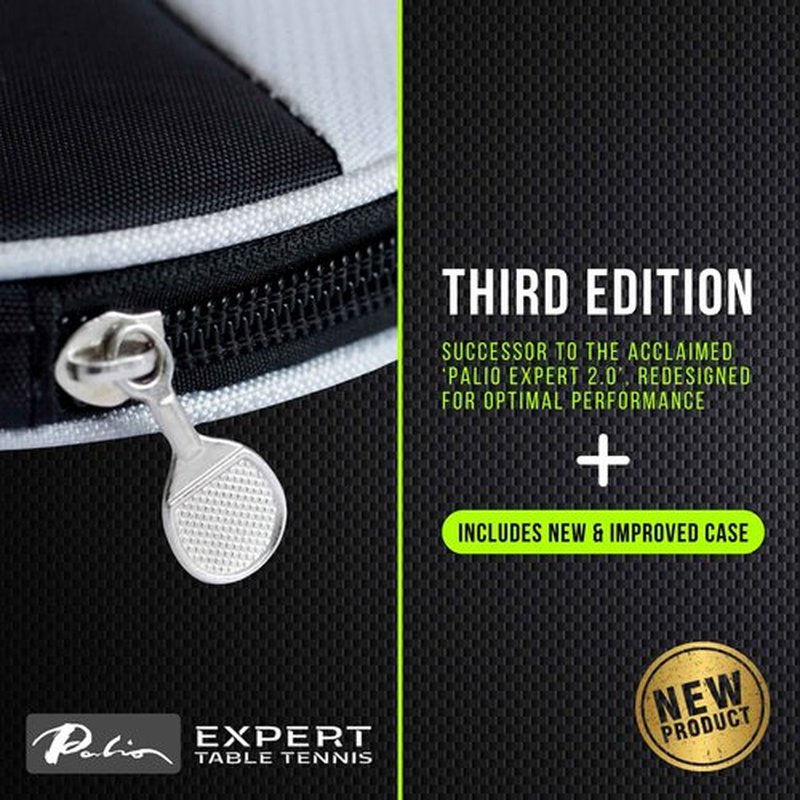 Palio Expert 3.0 Table Tennis Racket & Case | ITTF Approved High-Performance Ping Pong Rackets for Beginners | Maximum Spin & Control (Single Racket)
