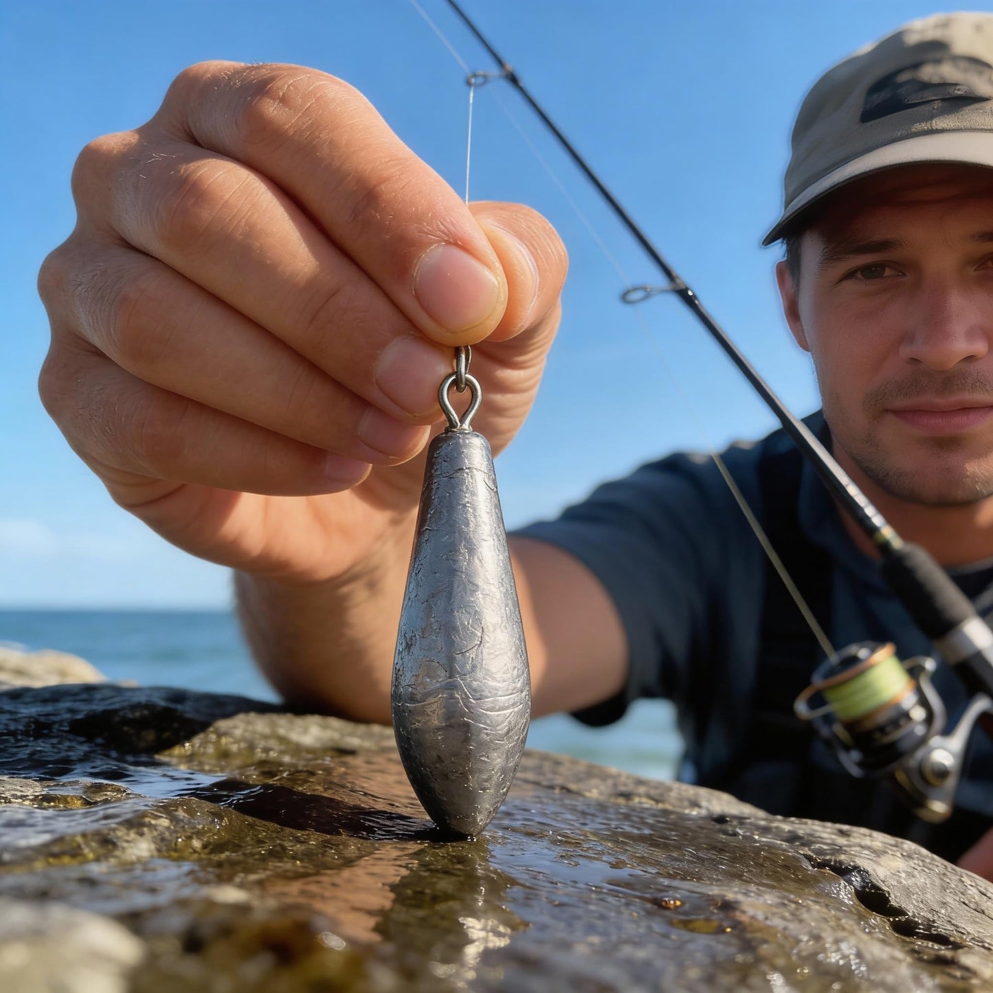 TKHDBF Fishing Weights Sinkers, Teardrop Drop Shot Weights for Bass Fishing