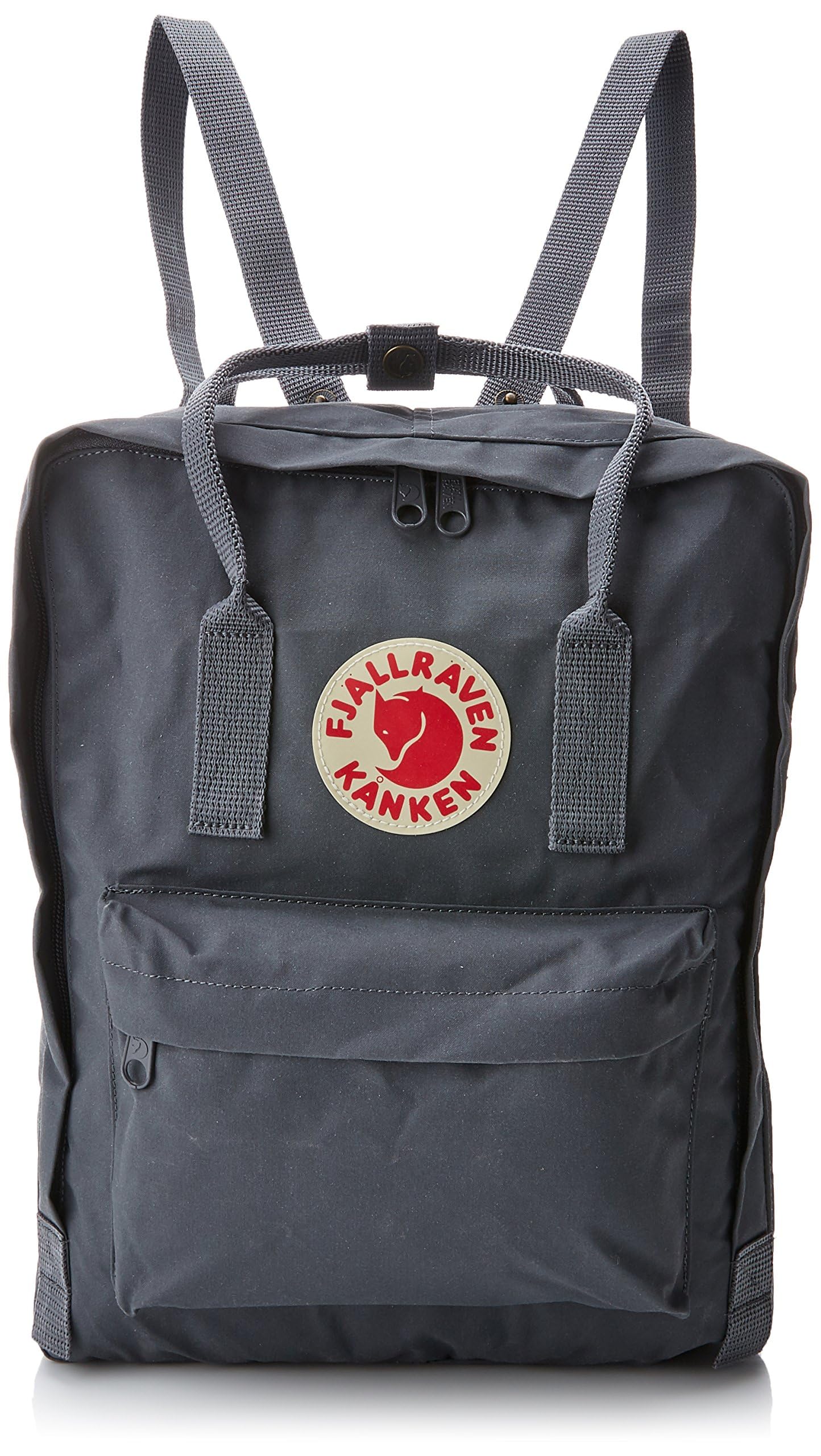 Fjällräven Kånken Unisex Travel Backpack - Side Slip Pocket - Adjustable Shoulder Straps - Dual Top Handles Super Grey One Size One Size