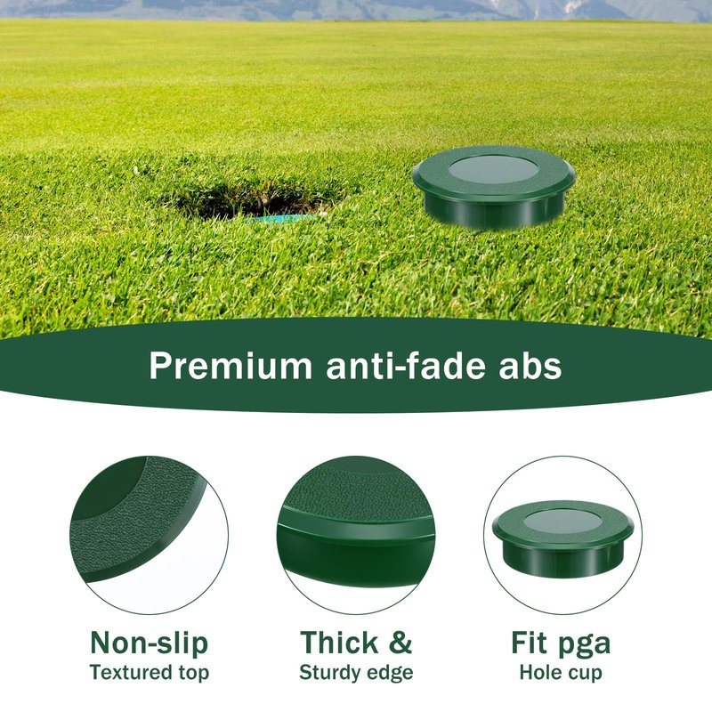 6 Pack Golf Hole Cup Cover Fits Standard 4.25" Aluminum & Plastic Golf Cups Practice Putting Green Hole Cup for Backyard, Garden, and Outdoor Training