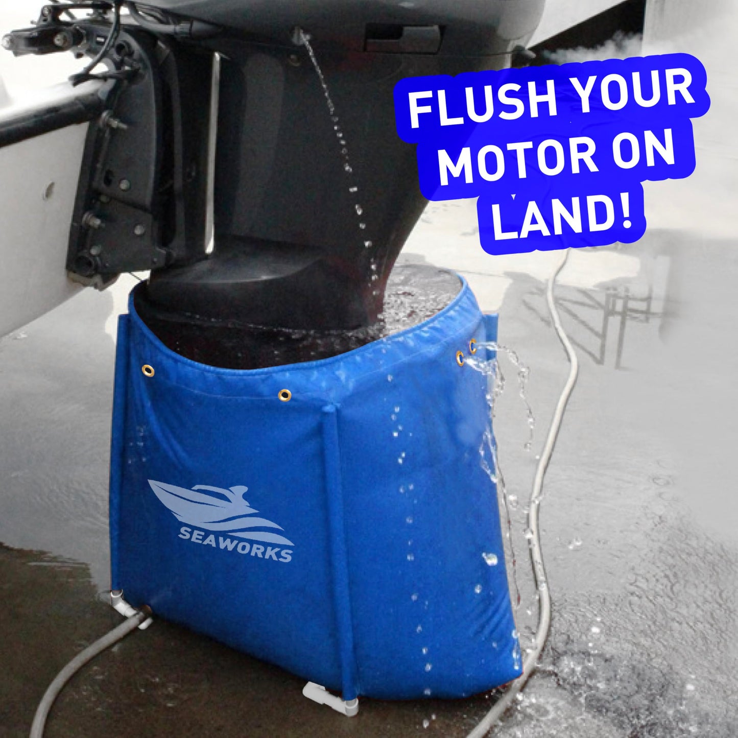 Seaworks Outboard Motor Flushing Bag for Marine Engines & Sterndrives