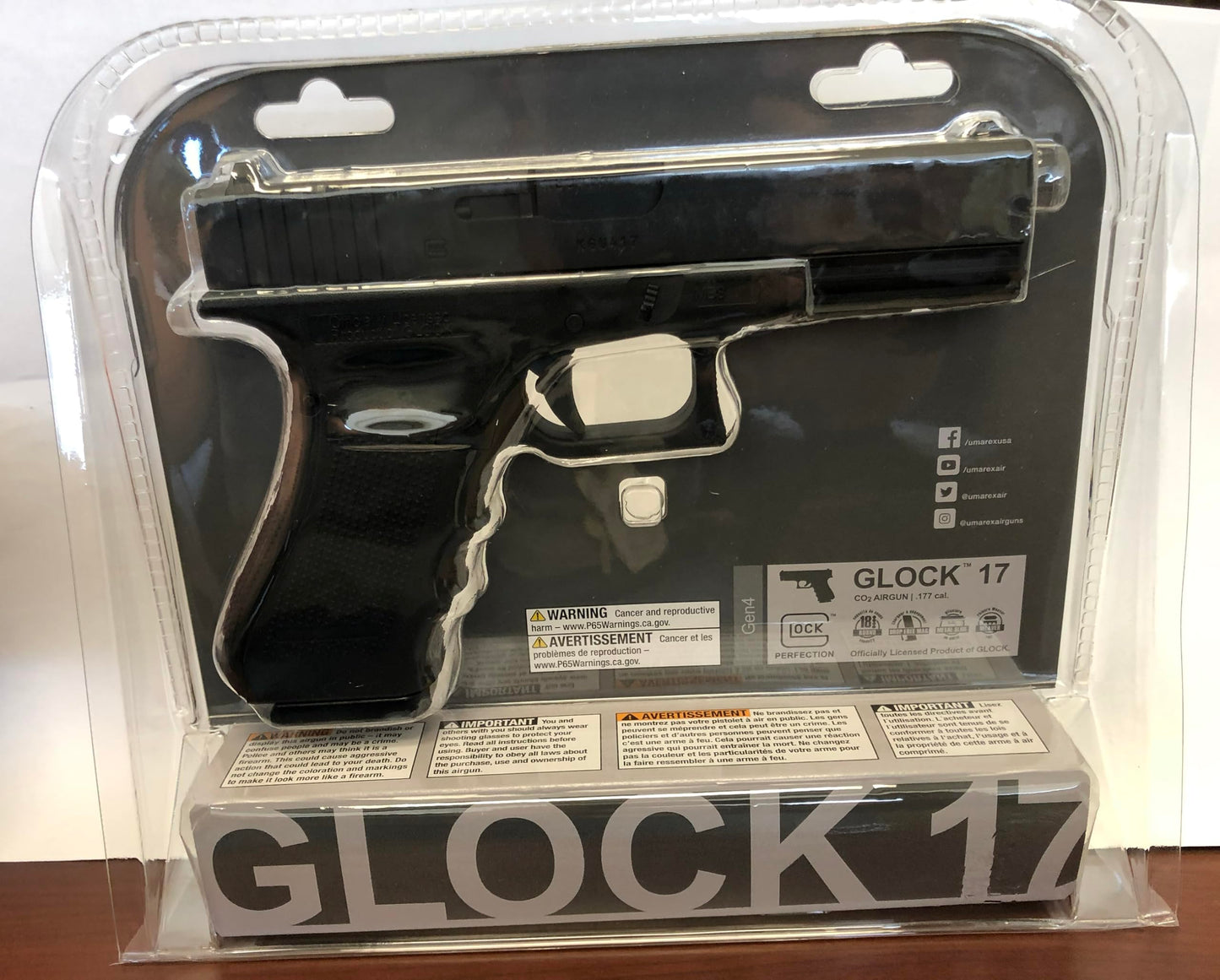 Umarex GLOCK 17 Blowback .177 Caliber BB Gun Air Pistol, Gen4 , Black