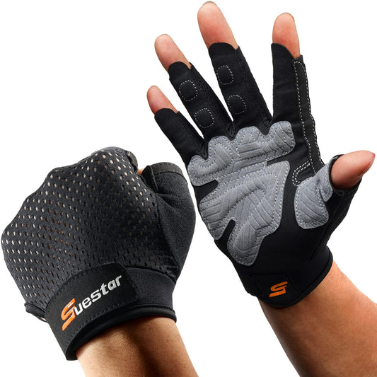 SueStar Workout Gloves for Men Women 2022, Weight Lifting Gloves with [Full Palm Protection] [Excellent Grip] Gym Gloves, Ultra Breathable Exercise Gloves for Weightlifting, Fitness, Training, Hanging