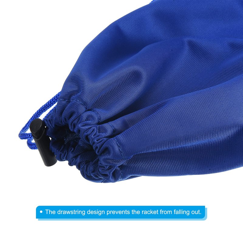 PATIKIL Badminton Racquet Cover Bag, Soft Badminton Racket Pouch Velvet Lining Single Shoulder Drawstring for Badminton Players, Blue