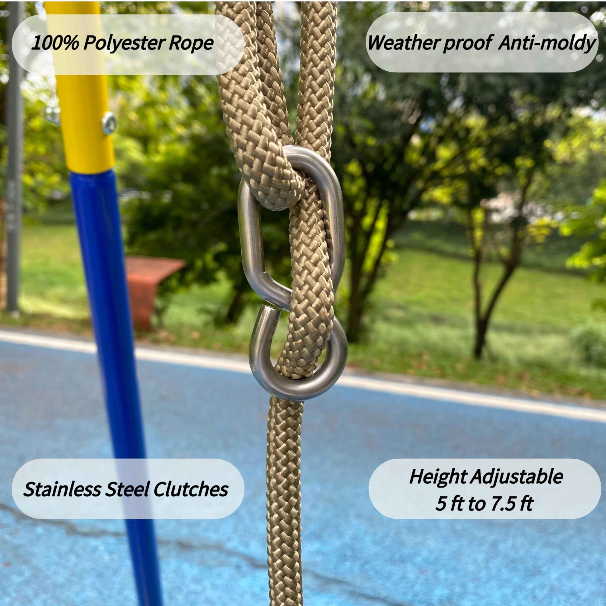 SELEWARE Toddler Swing Set Accessories High Back Full Bucket Swing Seats w/Adjustable Rope and 4 Locking Carabiners, Cute Elephant Shape Design 600LB Capacity (2 Pack)