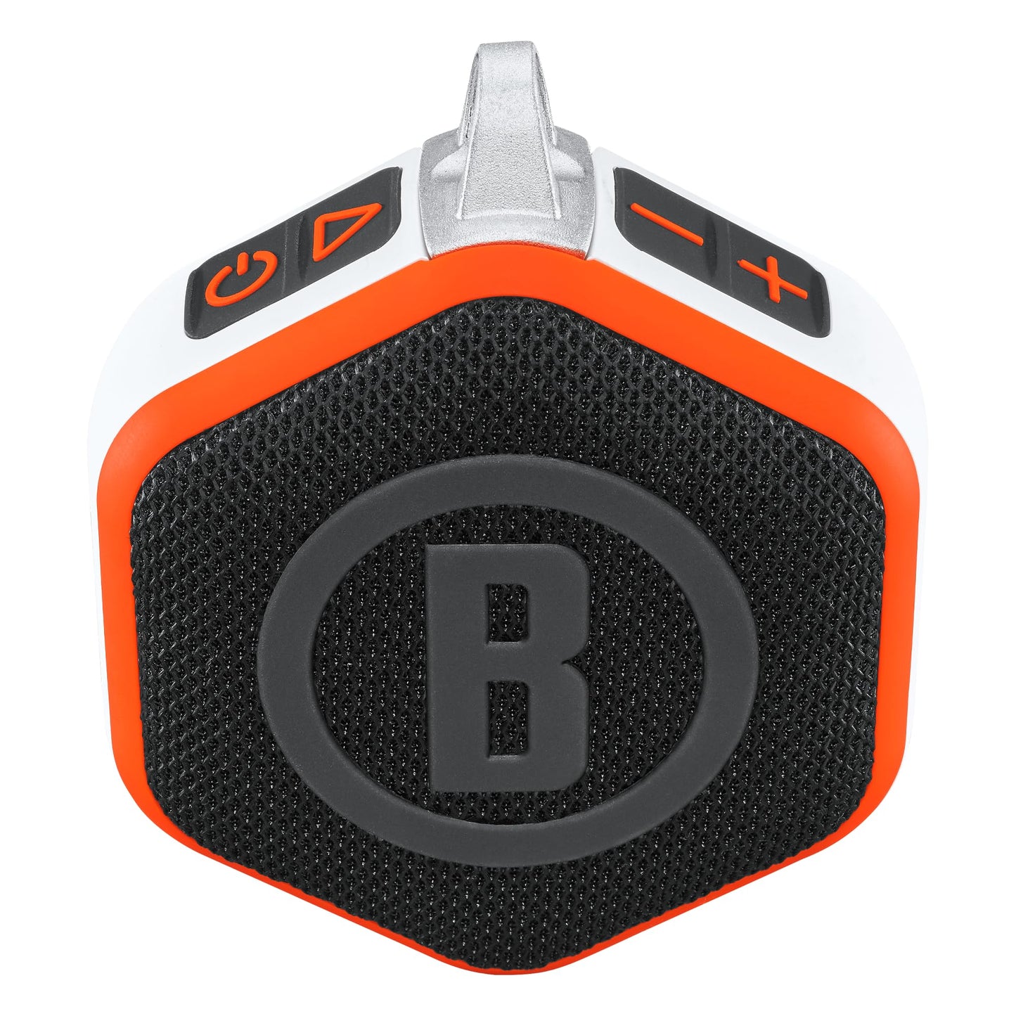 Bushnell Golf Wingman Mini GPS Speaker – Ultra Portable Bluetooth Golf Speaker with Audible Distances, Magnetic Cart Mount, Waterproof, 10Hr Battery & Carabiner, Orange