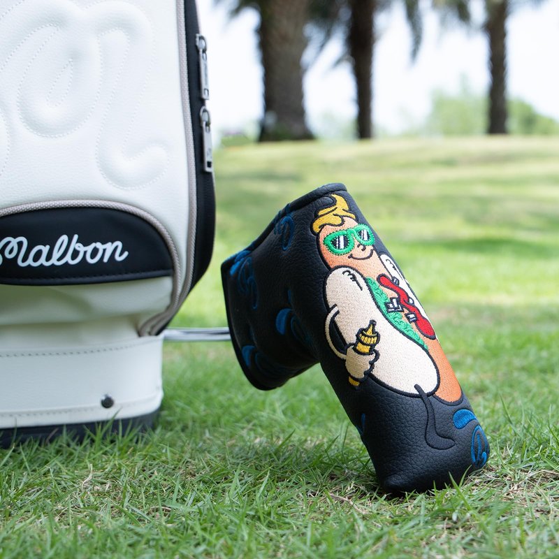 BAIRBRE Putter Covers Hotdog Mallet Putter Headcover Blade Putter Covers Leather Golf Headcover with Magnetic Golf Club Cover for All Brand (Red-for Mallet Putter)