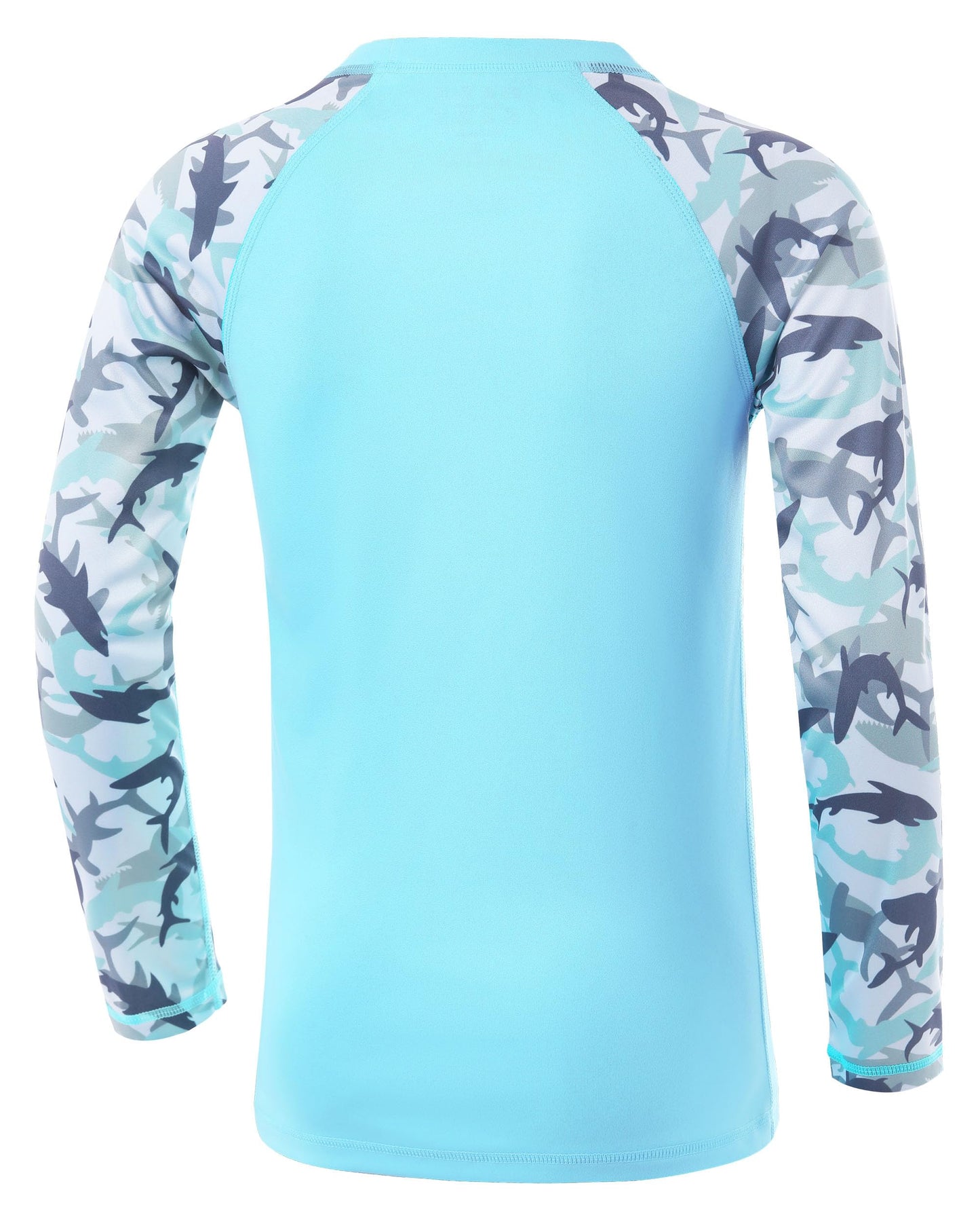 DRONIRING Boys UPF 50+ Long Sleeve Rash Guard, UV Sun Protection Swim Shirt