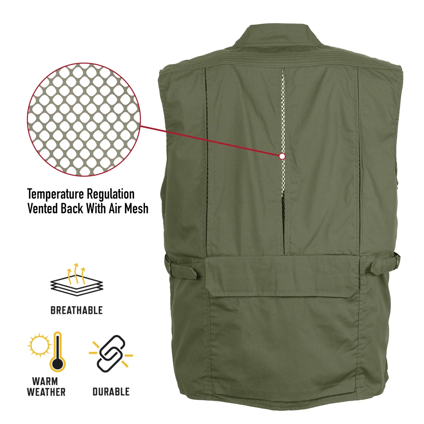 Plainclothes Concealed Carry Vest-Khaki- XX-Large