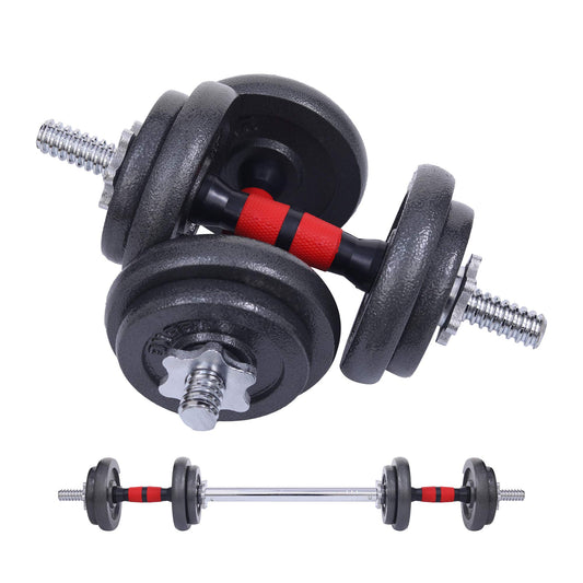 Nice C Adjustable Dumbbells, Barbell Weight Set, Dumbbell Set, Weights Adjustable 22/33/44/66/105 Lbs Home Gym 2 in 1, Anti-Slip Handle, All-Purpose, Office, Fitness