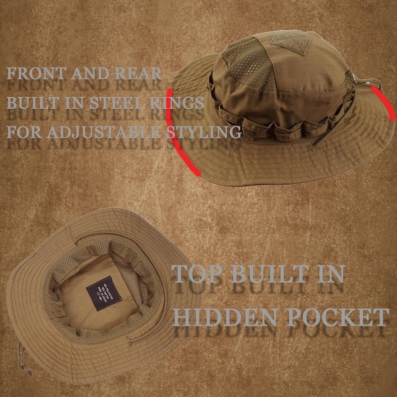 Breathable Sun Hat - Unisex Bucket Boonie Cap for Fishing, Safari, Hiking & Camping | Lightweight & UV Protection