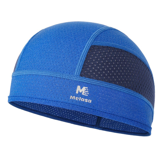 MELASA Cooling Skull Caps Helmet Liner, Lightweight Mesh Under Helmet Cycling Motorcycle Hard Hat Sweat Liner for Men Women (Blue)