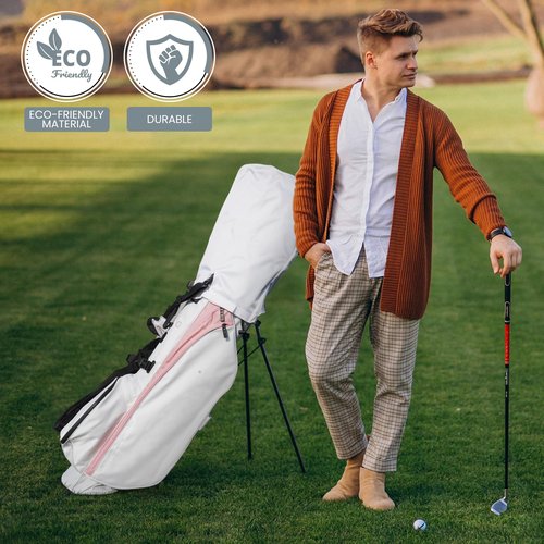 Regency Golf Bag Rain Hood - Eco-Friendly, Universal Fit, Durable & Quick Access Club Protector (White, Large)