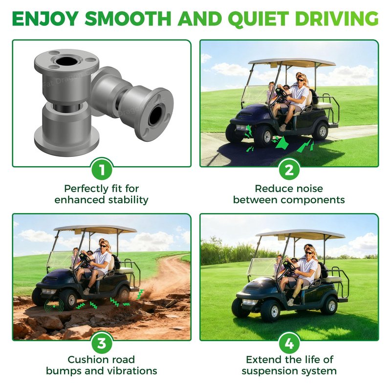 Club Car Front Control Upper A Arm Kit & Bushing and Sleeve Kit, Suitable for 2004-up Precedent and 2018-up Tempo Gas or Electric Golf Cart, OEM# 102287301, 103388501, 102287601, 102287701, 102956201