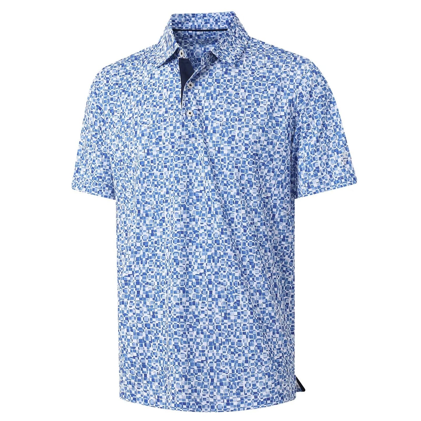 M MAELREG Golf Shirts for Men Dry Fit Print Patterns Performance Moisture Wicking Mens Polo Shirts Short Sleeve