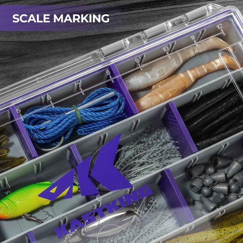 KastKing HyperSeal Waterproof Tackle Box — Royale Family Edition, Waterproof 3600 and 3700 Tackle Trays, Fishing Tackle Box Organizer with Removable Dividers