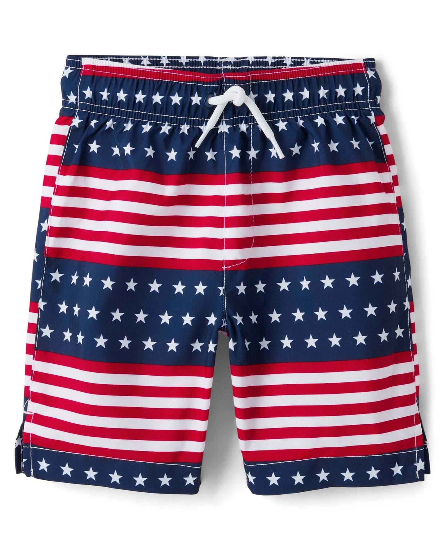 The Children's Place Boys' Swim Trunks, Stars/Stripes, Large