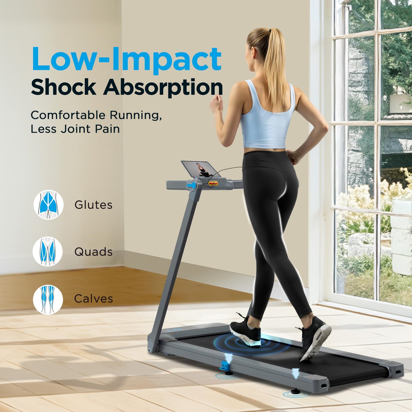 JLL Smart 2 in 1 Walking Treadmill Pad for Home Exercise