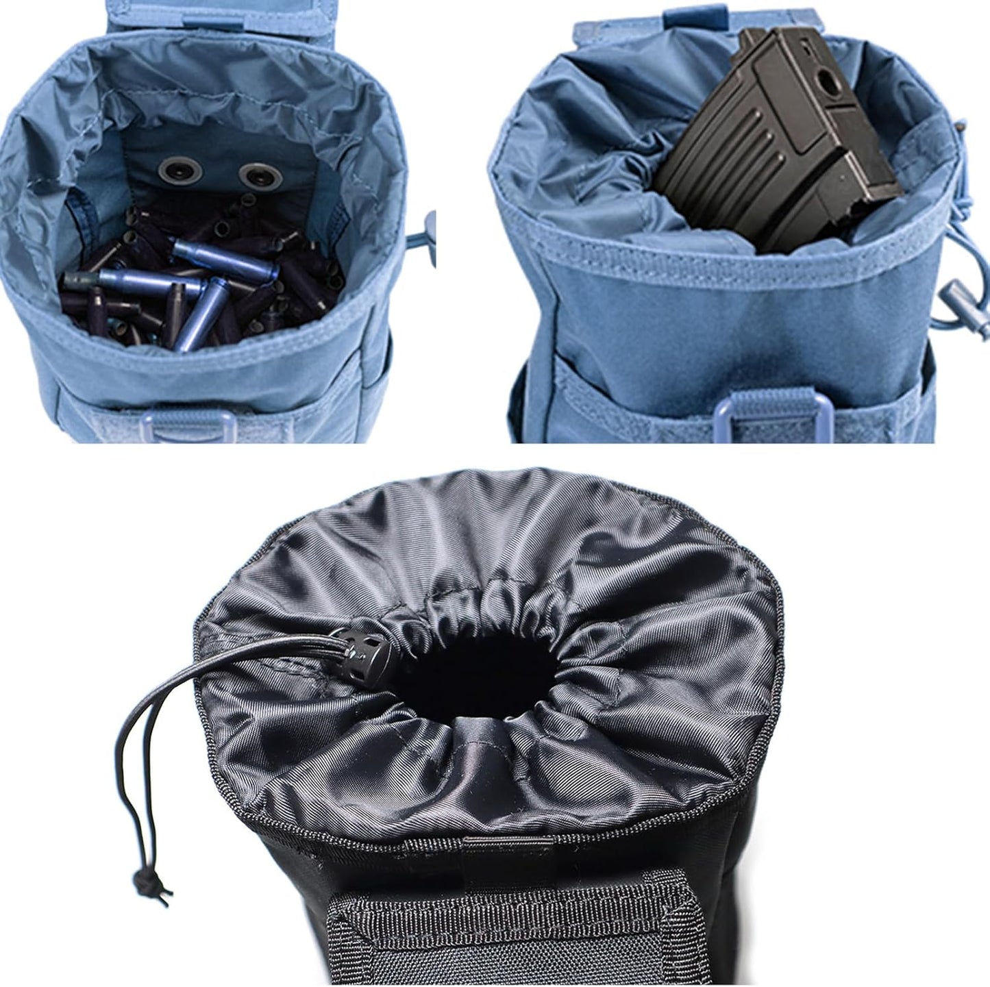 Molle Dump Pouch - Roll-Up Drawstring Utility Bag for Ammo & Magazines | EDC Folding Waist Bag for Shooting & Hunting