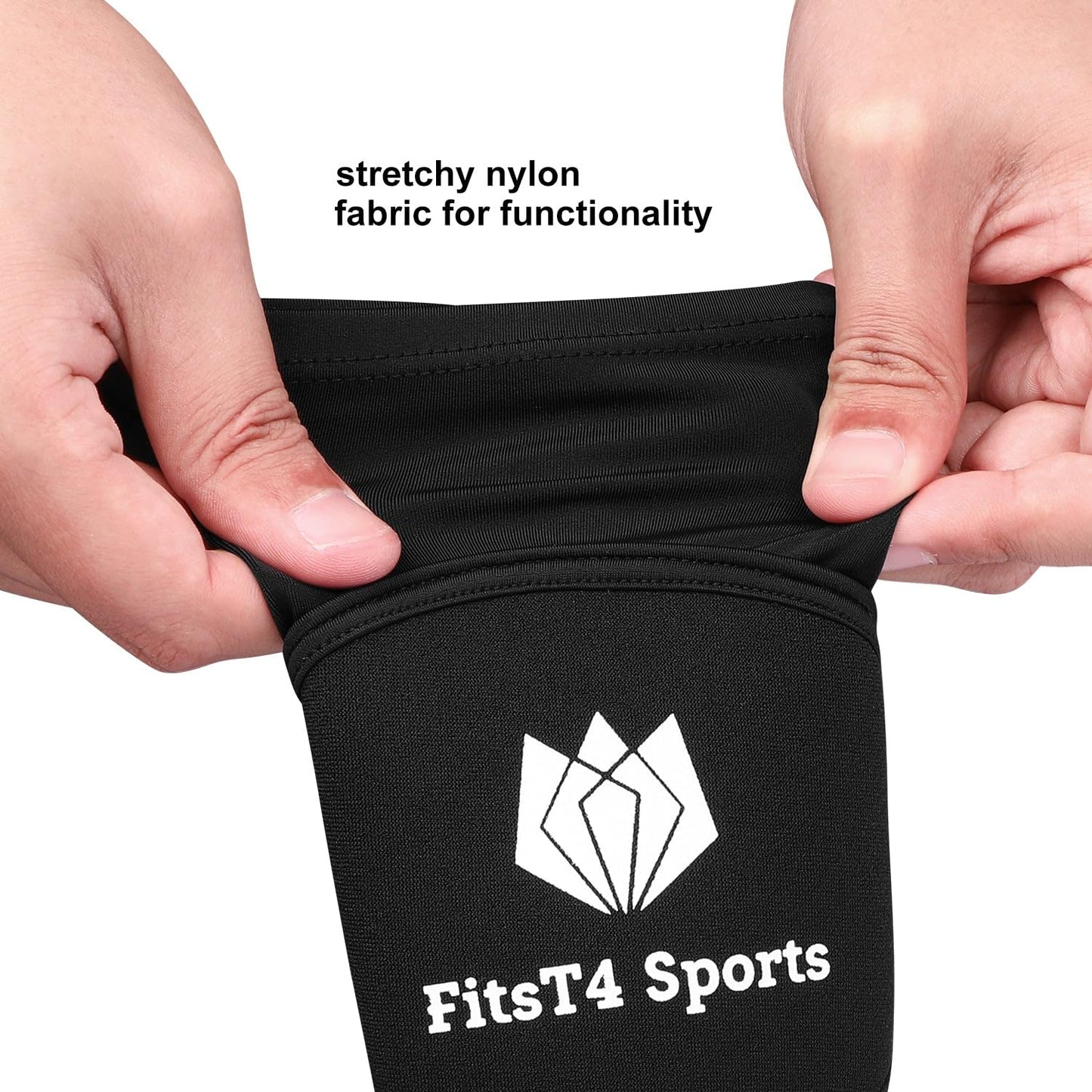 FitsT4 Sports Volleyball Arm Sleeves for Girls Passing Forearm Sleeves with Protection Pads and Thumbhole for Youth,Black 10"