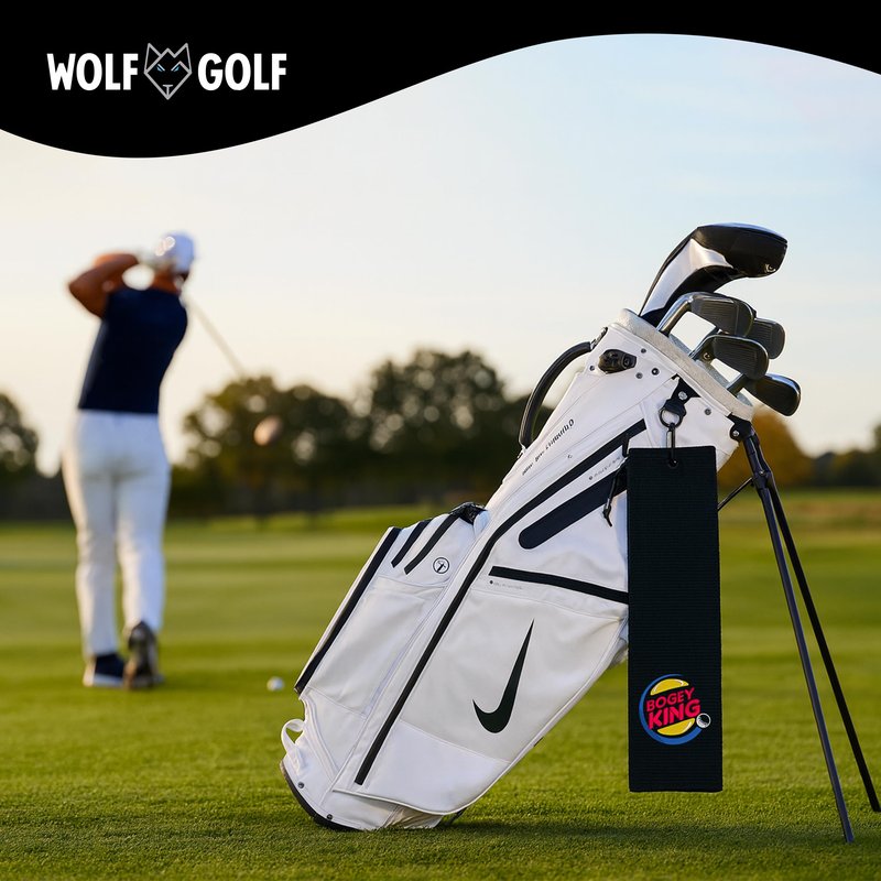 Wolf Golf Towels Bogey King Golf Towel | Embroidered in USA | Golf Accessories for Men or Women
