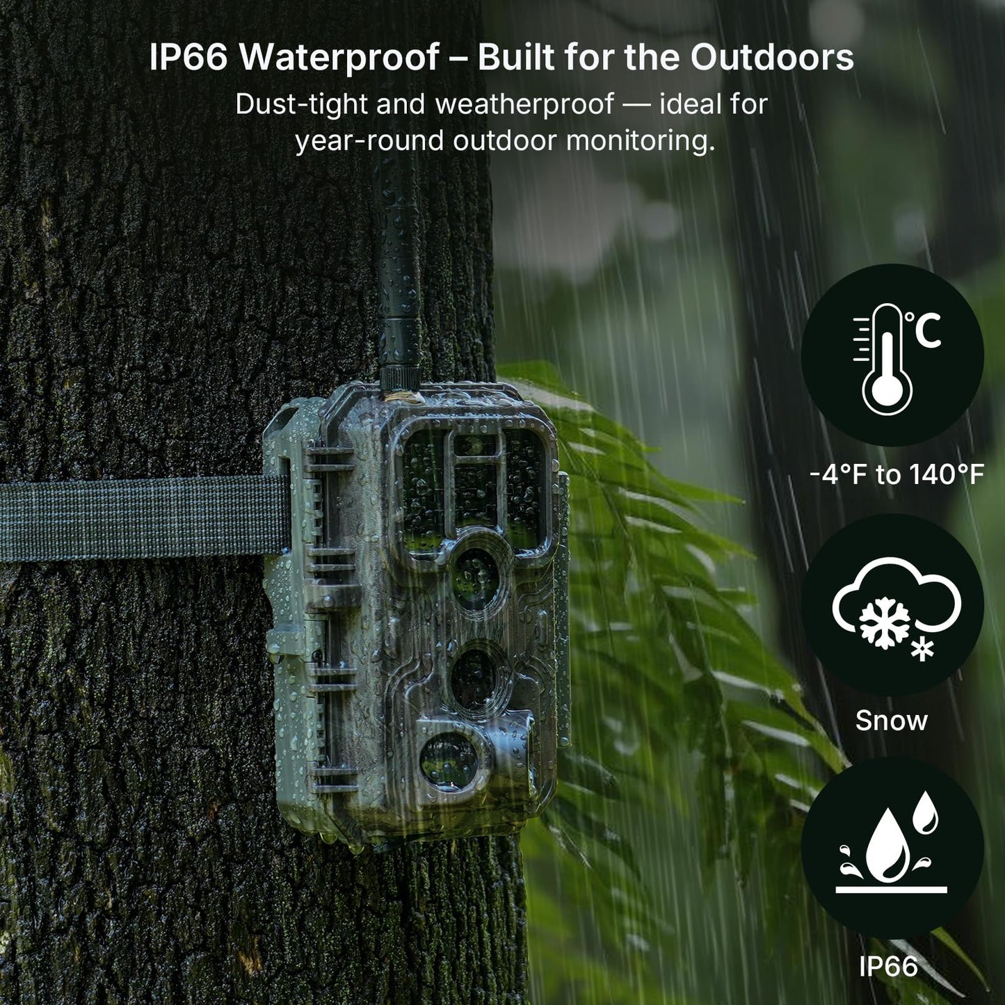 Meidase P200 WiFi (Non-Cellular) Trail Camera, 64MP Photo, 1296p Video, Bluetooth WiFi App Control, 0.1s Motion Detection, No Glow Night Vision 100ft, for Wildlife Animal Scouting or Backyard
