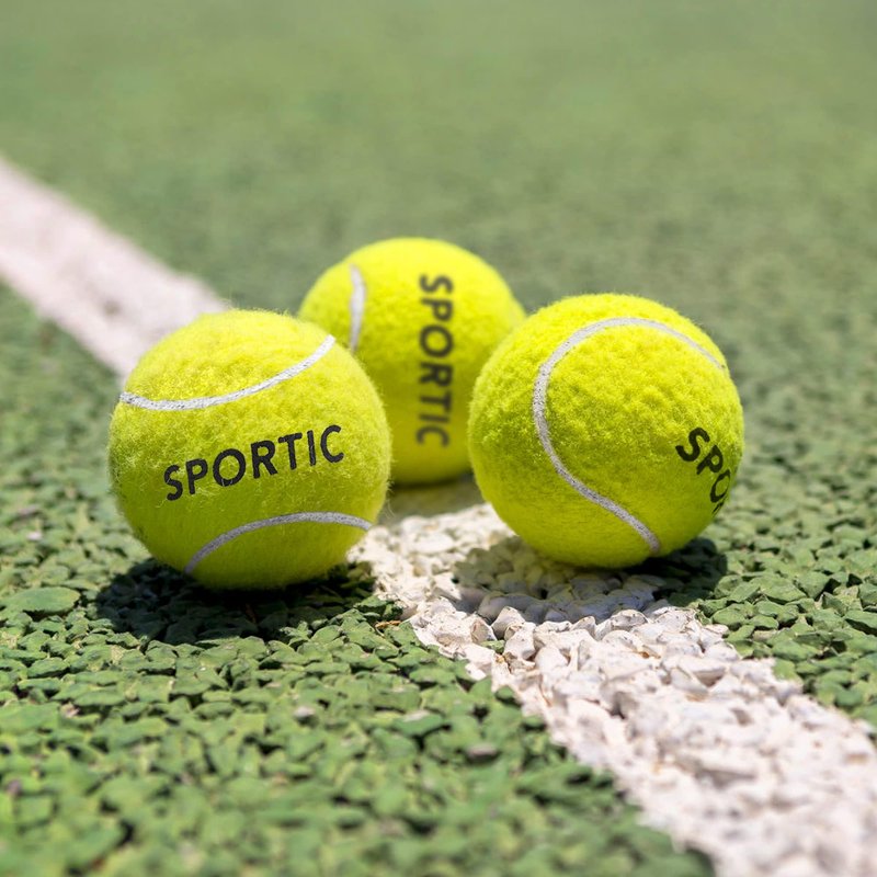 SPORTIC Tennis Balls, High Bounce Practice Tennis Balls with Mesh Bag for Easy Transport, Pet Dog Playing Balls,Duty Felt Pressurized Tennis Ball for Beginner Training (36pcs)