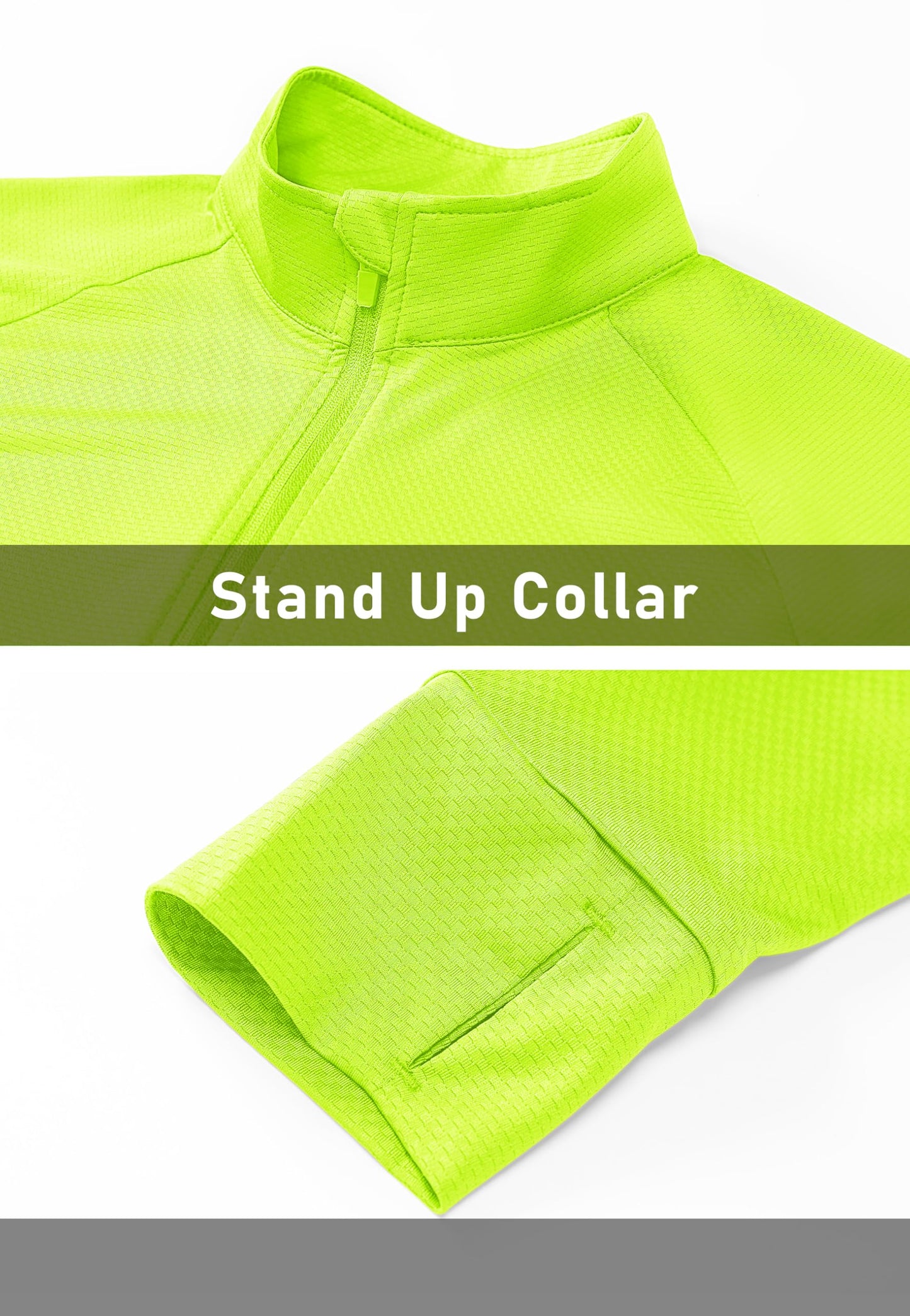 MAGCOMSEN Women's Lightweight Workout Jackets UV Protection Jacket Long Sleeve Shirts Running Fishing Hiking Shirts Fluorescent Yellow 2XL