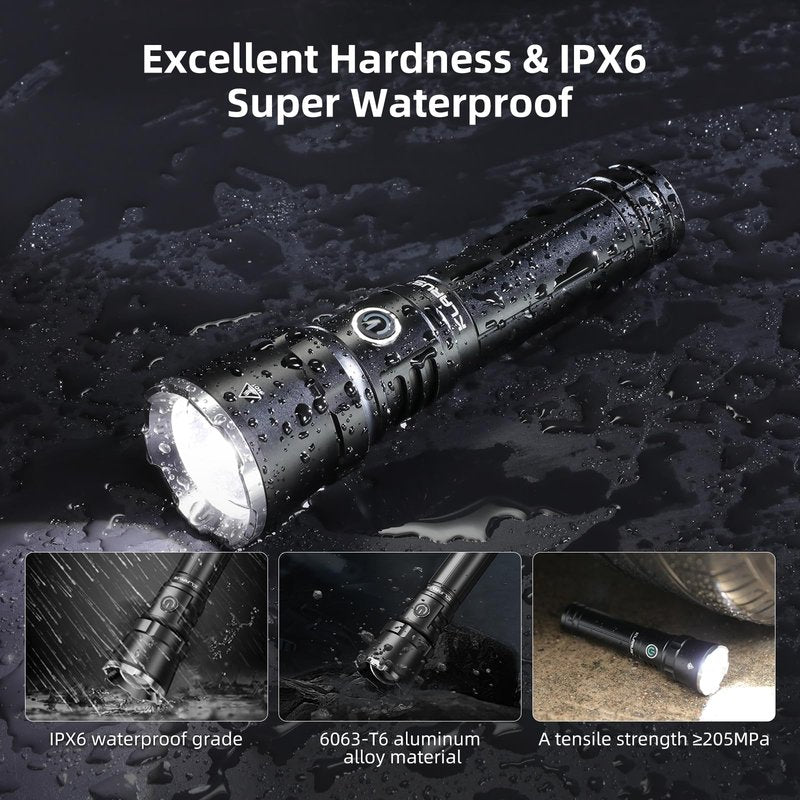klarus EP12 Ultra Bright 30W 2000LM Zoomable Flashlight 2460 Feet Long Throw Adjustable Focus Floodlight Spotlight