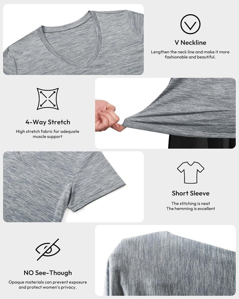 Workout Shirts for Women - Moisture-Wicking Quick-Dry Athletic Gym T-Shirts | Performance Fit