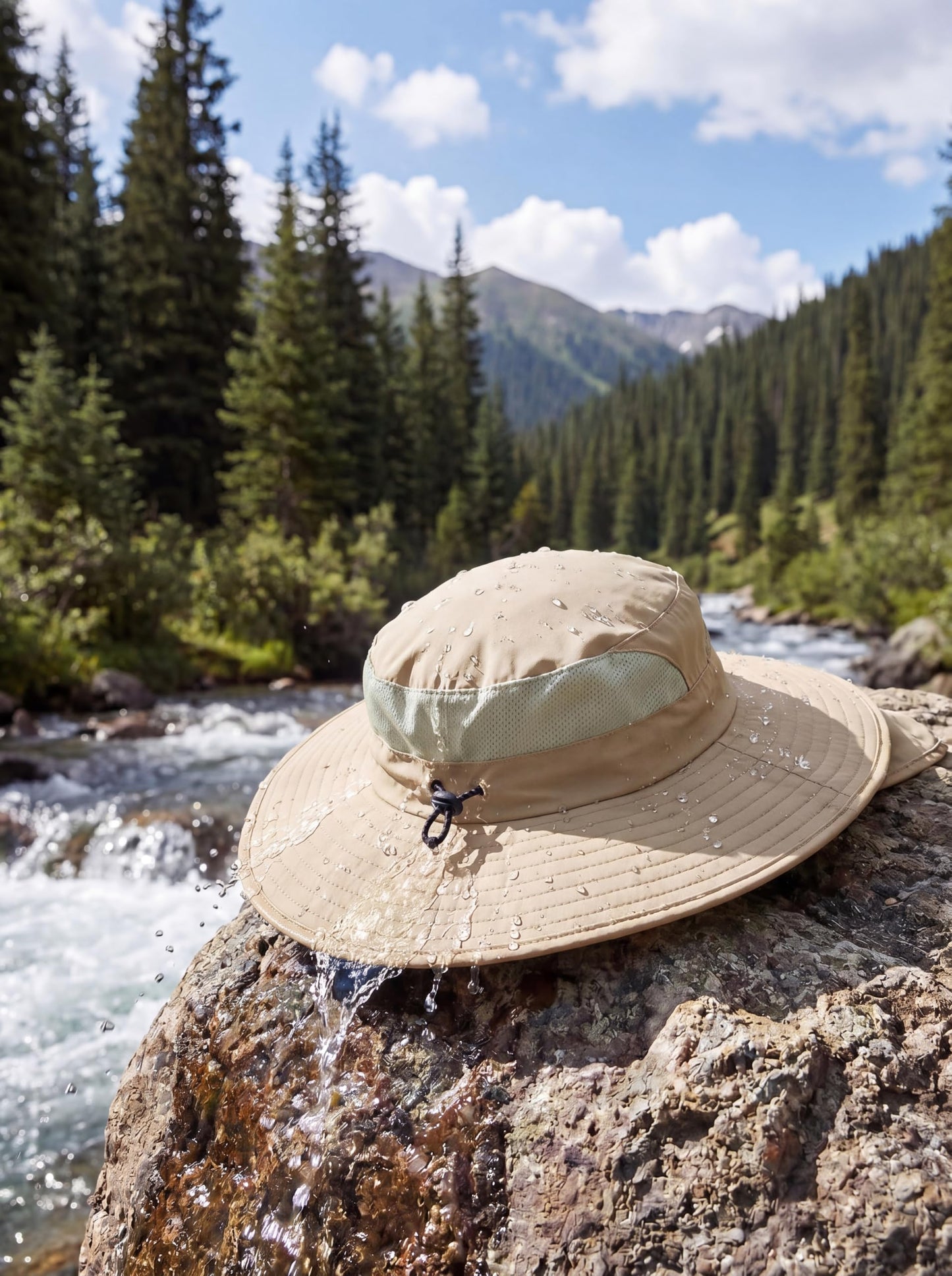 Home Prefer UPF 50+ Wide Brim Sun Hat with Neck Flap for Men Women UV Protection Bucket Hat for Fishing Gardening Hiking Beach Safari Khaki
