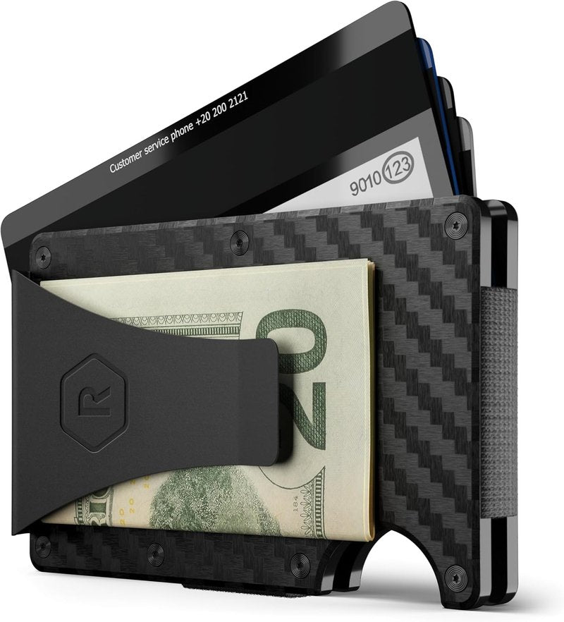Ridge Wallet - Slim Minimalist RFID Protected Wallet for Men | Carbon Fiber, Compact Design