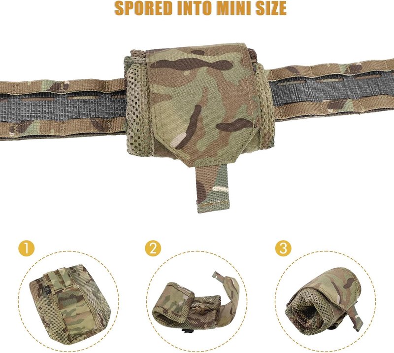 PETAC GEAR Tactical Dump Pouch - Molle Drawstring Mag Storage Bag | Foldable EDC Tool Pack