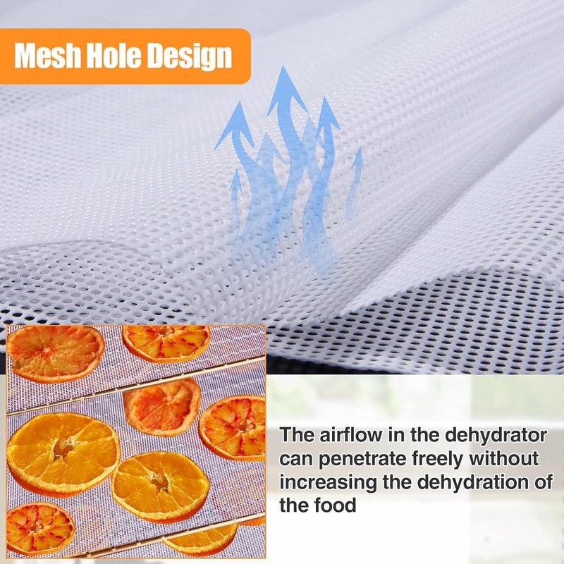 Silicone Dehydrator Mats & Mesh Sheets - Reusable Non-Stick Tray Liners for Fruits, Meat, Vegetables | Pack of 10