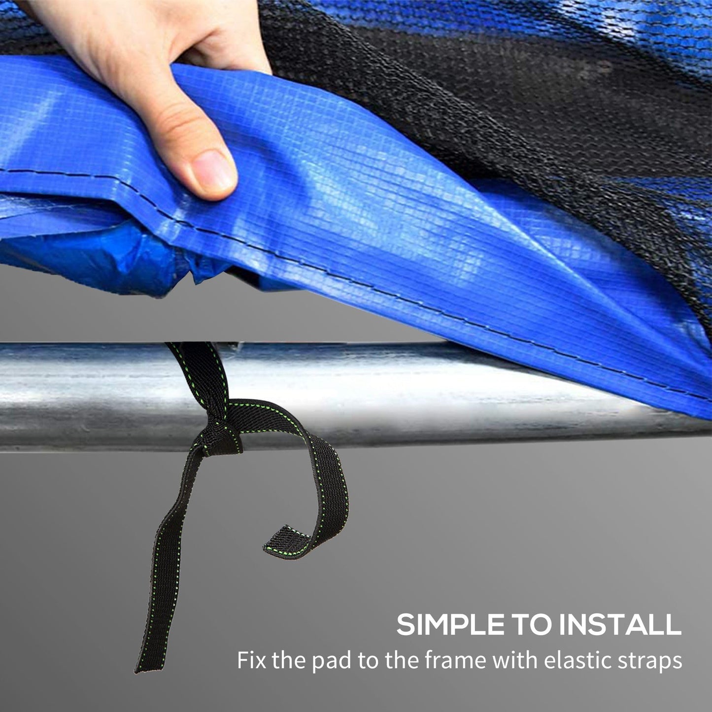 Soozier 12FT / 14FT Trampoline Spring Cover No Holes for Pole