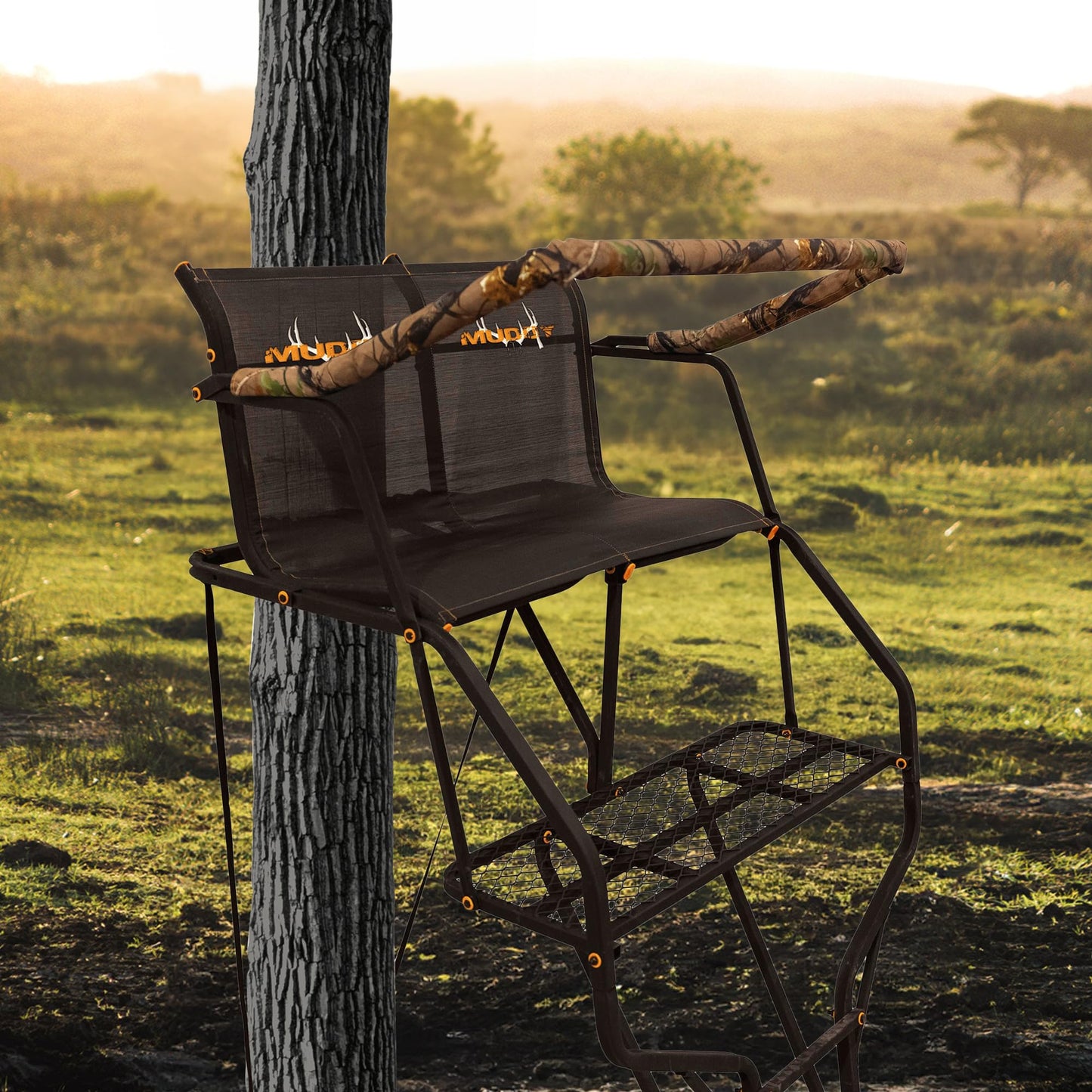 Muddy Double Droptine Deer Hunting Ladderstand, 2 Person