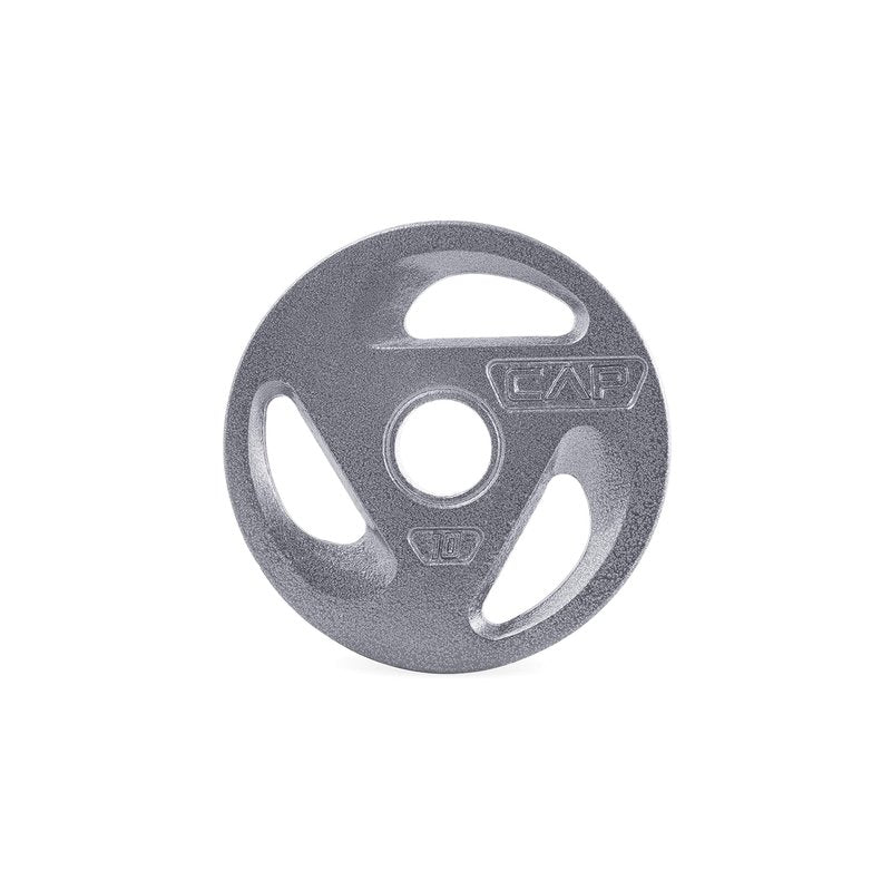 CAP Barbell 2-Inch Olympic Grip Weight Plates, Single, Gray, 10 Pound