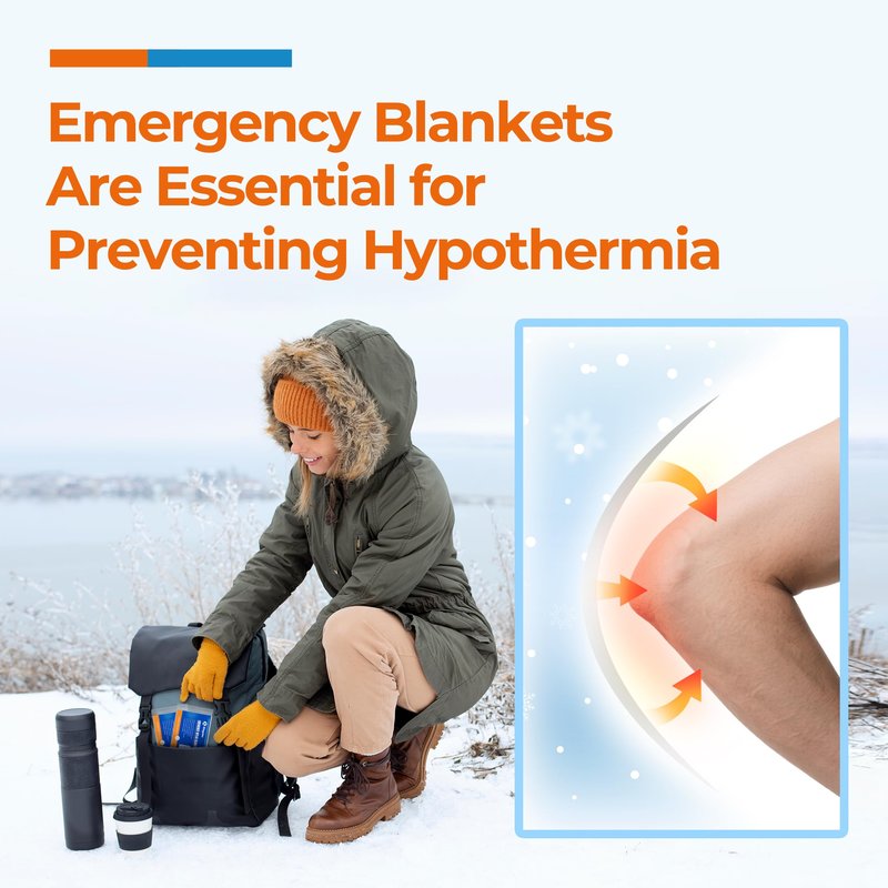 K Kingstar Emergency Blanket 75 Pack, 84" L x 52" W, Bulk Supply for Homeless Outreach, Mylar Blankets Retain 90% Body Heat, Perfect for Building Winter Survival Kits & Community Care Packages