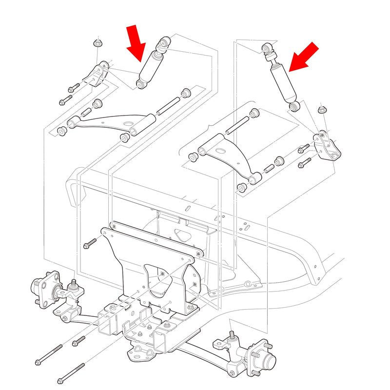 10L0L Golf Cart Front Shocks for Club Car Precedent 2004-Up Electric & Gas,Replace OEM# 102288501, 102588601