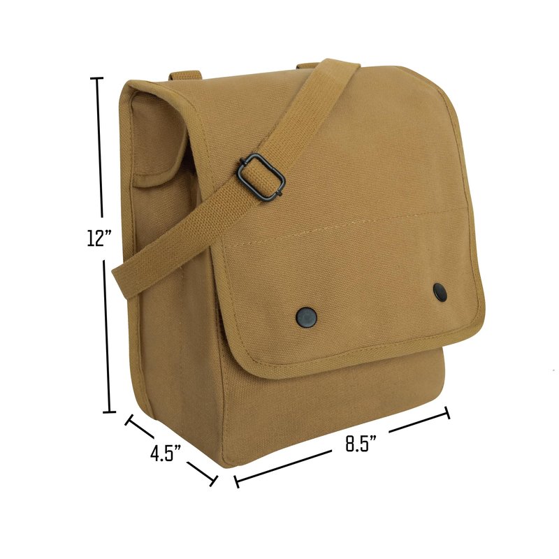 Rothco Canvas Map Case Shoulder Bag – Rugged Crossbody EDC Utility Storage