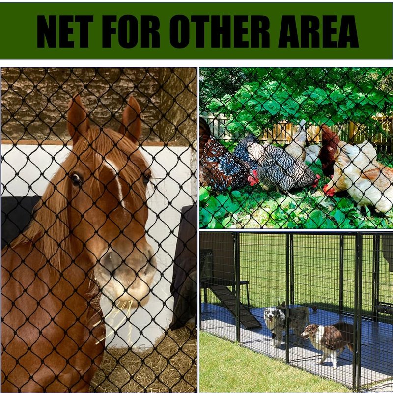 ASENVER Black Golf Barrier Netting Multifunction Sports Netting High Impact Net (10 X 3 FT)