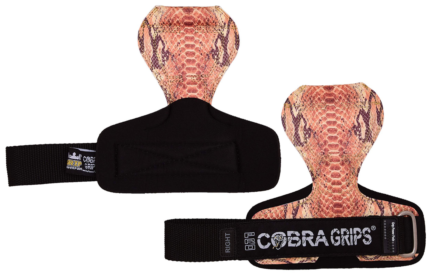 Cobra Grips Weight Lifting Gloves with Adjustable Neoprene Padded Wrist Wraps - Heavy Duty Alternative to Power Lifting Hooks for Deadlifts (PRO G5 Model)