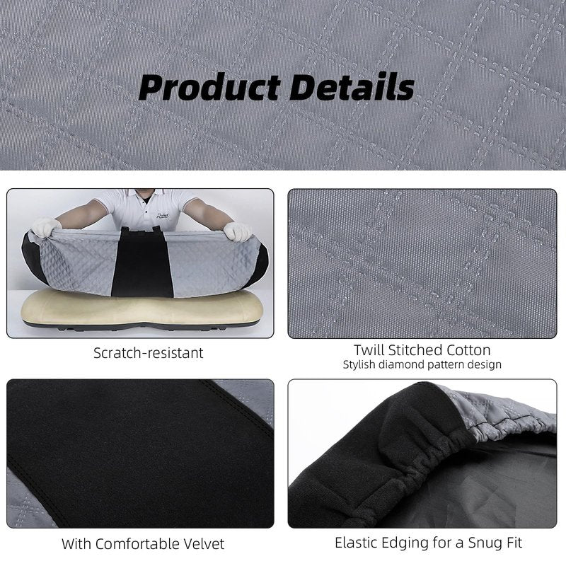 Roykaw Cool Golf Cart Seat Cover, TXT Seat Covers with Breathable Material, Universal Compatible with EZGO TXT Front Seat, Double-Layer Fabric for Non-Slip and Comfortable