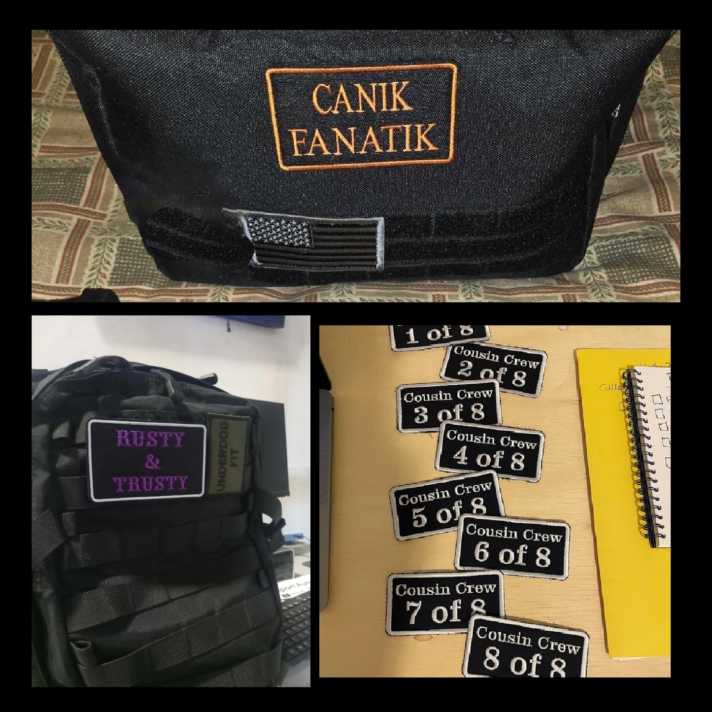 Customized Name Patch, Personalized Removable Tactical Patches Hook and Loop, Embroidered Military Name Patches for Dog Harness, Backpacks, Jackets (