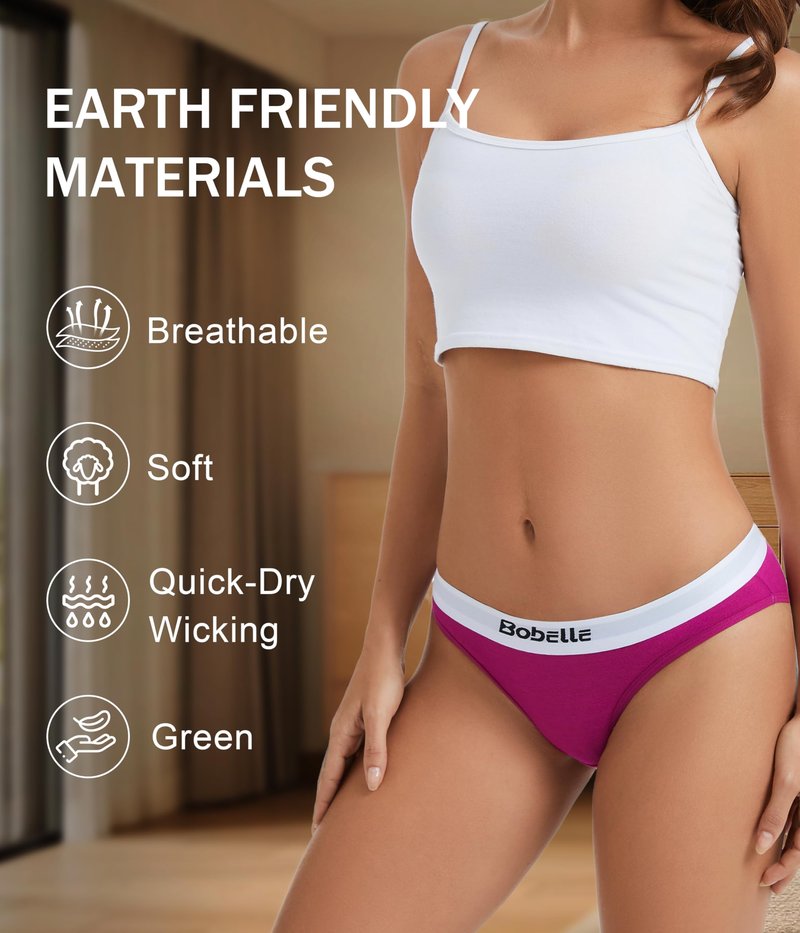 Bobelle Wear Merino Wool Panties, Warmers Underwear for Women Soft Comfortable Breathable 3 Pack Small Multicolor03