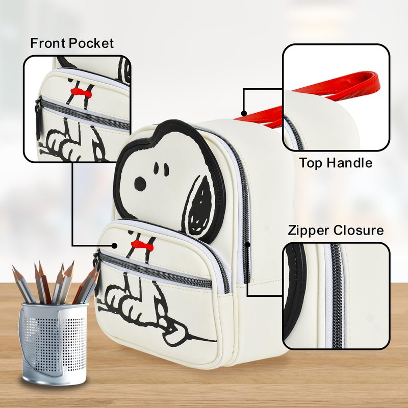 Concept One Peanuts Mini Backpack, Small Travel Bag for Men and Women, Snoopy, 9 Inch